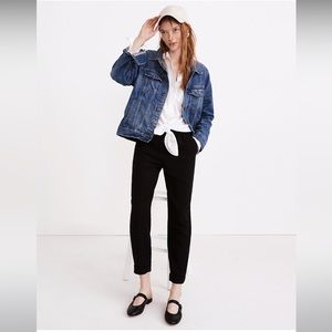 Madewell Black Cuffed Track Trousers